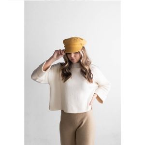 Gigi Pip Fisherman Cap in Mustard S/M NWOT